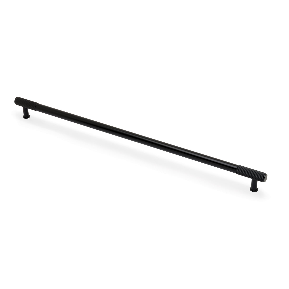 High quality image of Alexander & Wilks - Washington Reeded End Cabinet Pull-Black-448mm | Sku.AW854R-448-BL | Trade Door Handles.