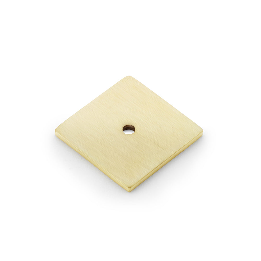 High quality image of Alexander & Wilks Quantock Square Backplate - Satin Brass PVD | Sku. aw893-38-sbpvd | Trade Door Handles.