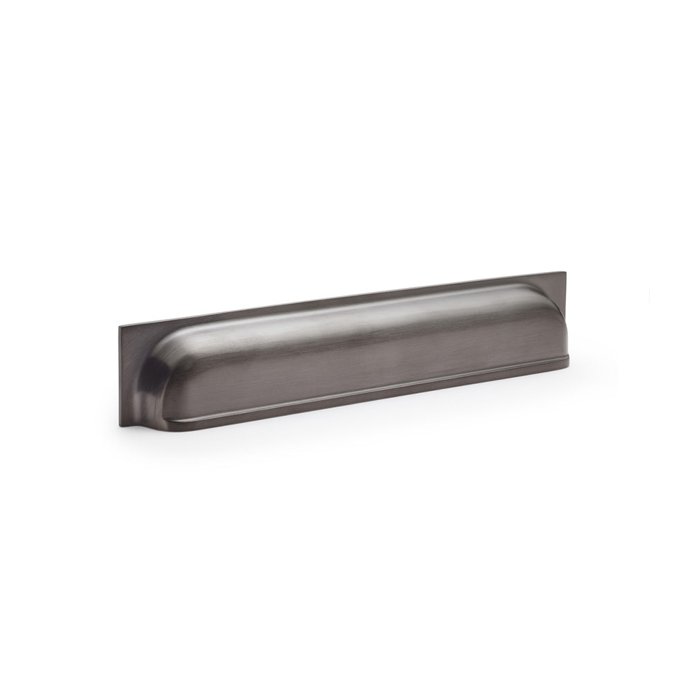 High quality image of Alexander & Wilks Quantock Cup Pull Handle - Dark Bronze PVD - Centres 203mm | Sku. aw906dbzpvd | Trade Door Handles.