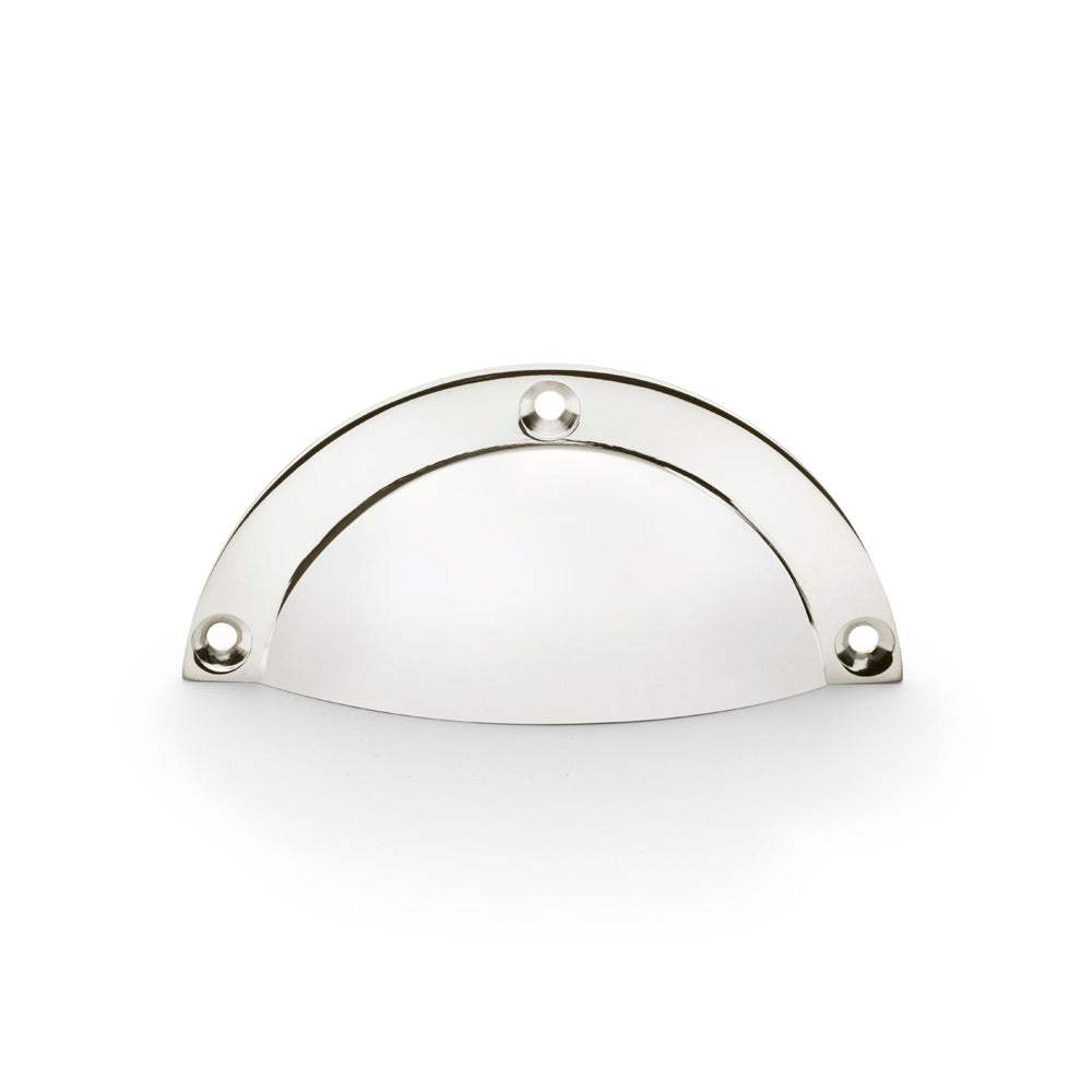 High quality image of Alexander & Wilks Raoul Cup Handle - Polished Nickel | Sku. aw910pn | Trade Door Handles.