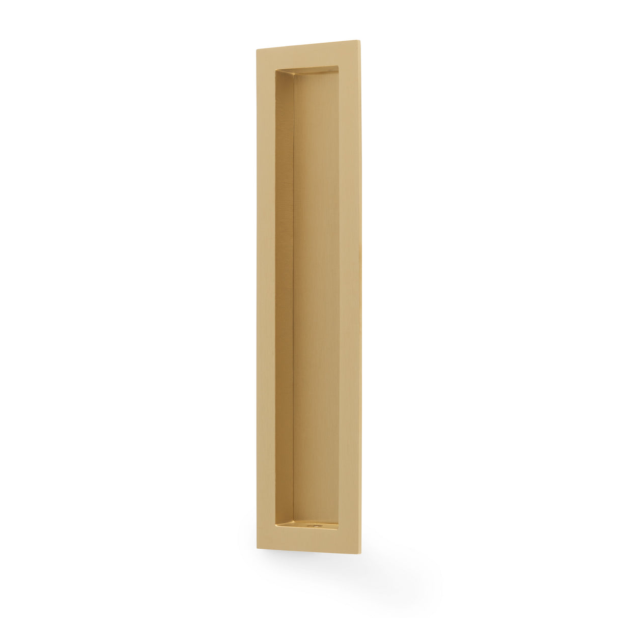 High quality image of Alexander & Wilks Rectangular flush pull - 100x45mm-Satin Brass PVD-200mm | Sku. AW911-200-SBPVD | Trade Door Handles.