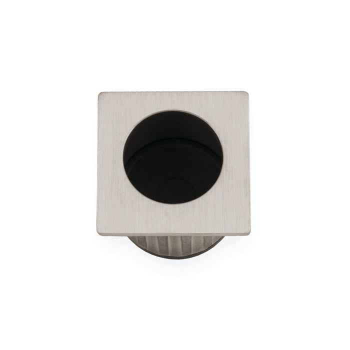 High quality image of Alexander & Wilks - Sliding Door Finger Edge Pull (Square) Satin Nickel | Sku. aw993sn | Trade Door Handles.