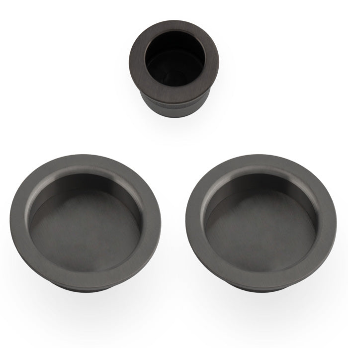 High quality image of Alexander & Wilks - Sliding door pull kit-Dark Bronze PVD | Sku. aw994dbzpvd | Trade Door Handles.