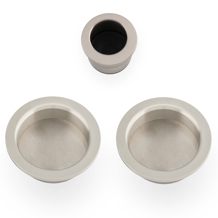 High quality image of Alexander & Wilks - Sliding door pull kit-Satin Nickel | Sku. aw994sn | Trade Door Handles.