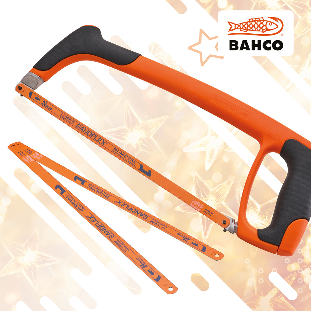 Bahco 300mm Hacksaw & 150mm Junior Hacksaw Twin Pack with Bi-Metal Blades