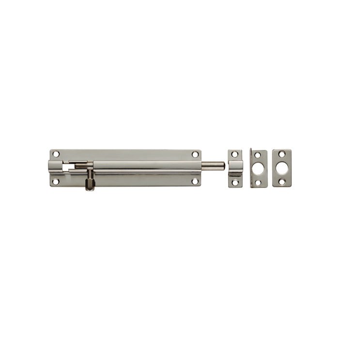 High quality image of Eurospec - Straight Barrel Bolt - Bright Stainless Steel | Sku. bbt1150bss | Trade Door Handles.