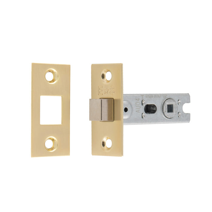 High quality image of Eurospec - Bolt-Through Tubular Deadbolt - Satin Brass - 64mm | Sku. btd25sb | Trade Door Handles.