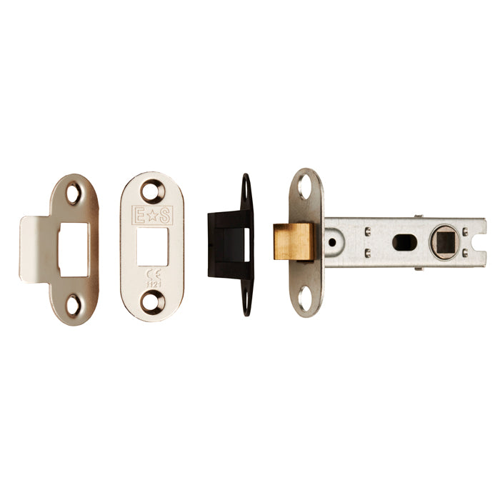 High quality image of Carlisle Brass - Radius Tubular Latch Bolt Through 76mm - Nickel Plate | Sku. btl4-r | Trade Door Handles.