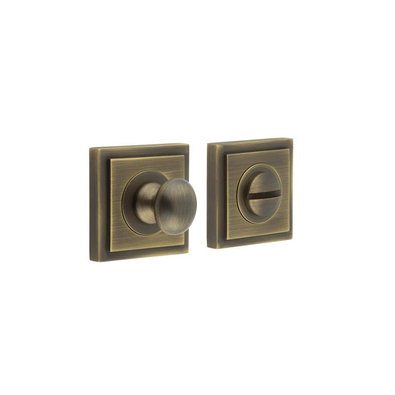 High quality image of Burlington - Turns & Releases Inner 1 Square Stepped Rose Antique Brass Sku. BUR-80AB-152AB