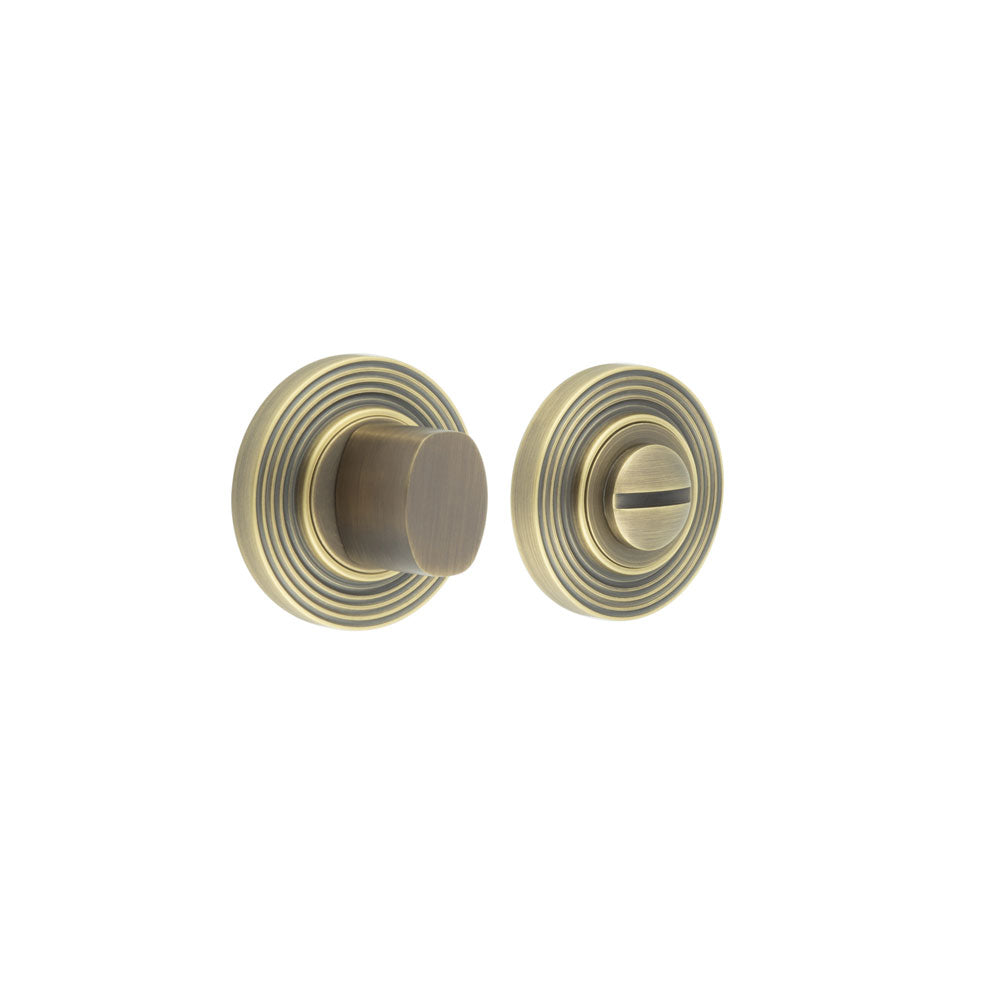 High quality image of Burlington - Turns & Releases Inner 3 Reeded Rose Antique Brass Sku. BUR-81AB-53AB