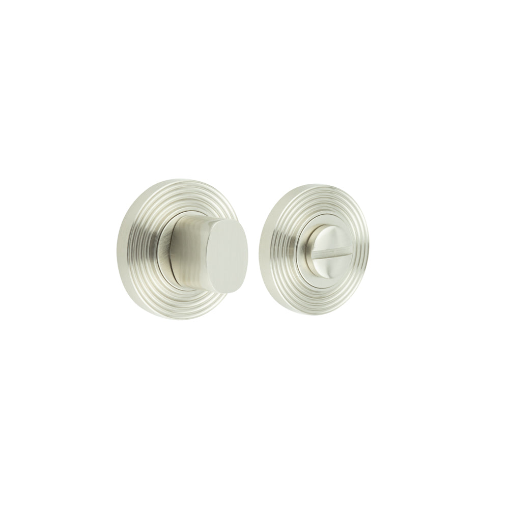 High quality image of Burlington - Turns & Releases Inner 3 Reeded Rose Satin Nickel Sku. BUR-81SN-53SN