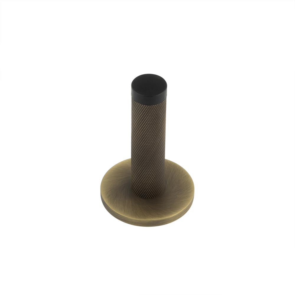 High quality image of Burlington - Knurled Wall Mounted Doorstops Plain Rose Antique Brass Sku. BUR-968AB-971AB