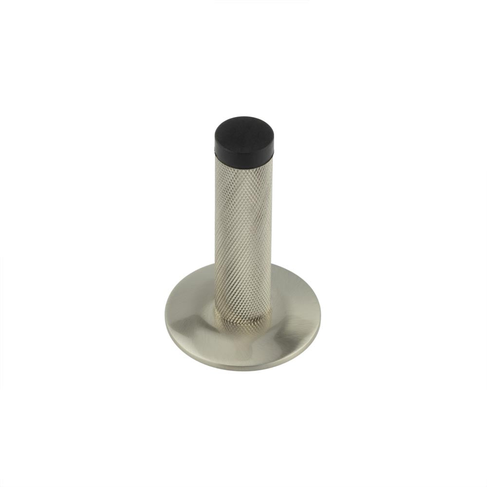 High quality image of Burlington - Knurled Wall Mounted Doorstops Chamfered Rose Satin Nickel Sku. BUR-968SN-972SN