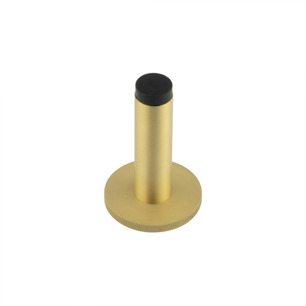 High quality image of Burlington - Plain Wall Mounted Door Stops Knurled Rose Satin Brass Sku. BUR-970SB-969SB