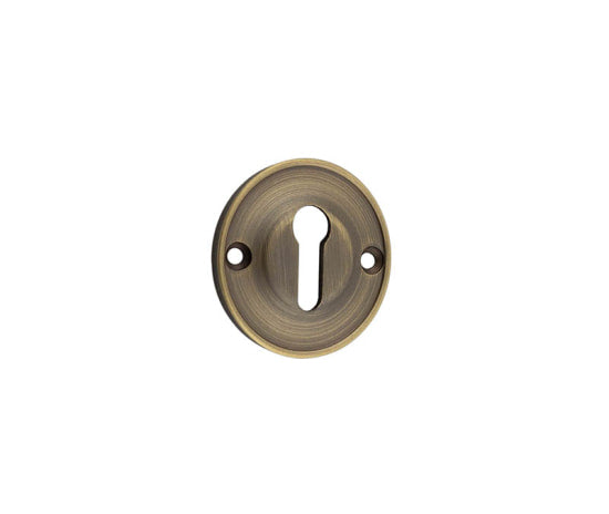 High quality image of Burlington - 40mm Standard Keyway Escutcheon 40MM Antique Brass Sku. BUR121AB