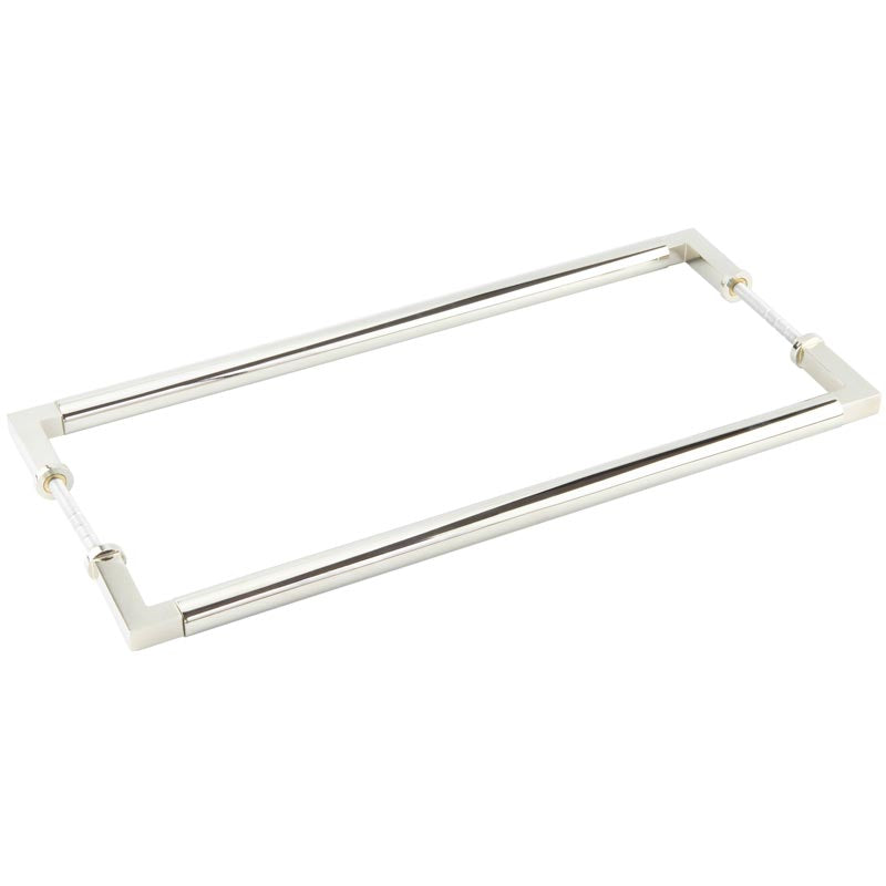 High quality image of Burlington - Westminster Pull Handles 425 X 20mm Back to Back Polished Nickel Sku. BUR130PNB2B
