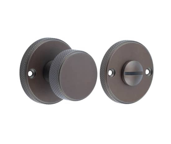 High quality image of Burlington - Westbourne Knurled Turn & Release Dark Bronze Sku. BUR180DB