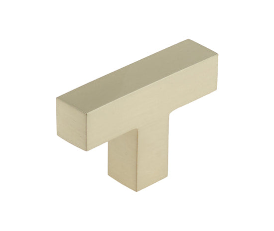 High quality image of Burlington - Trafalgar T Bar Square Cupboard Knobs Satin Nickel Sku. BUR202SN