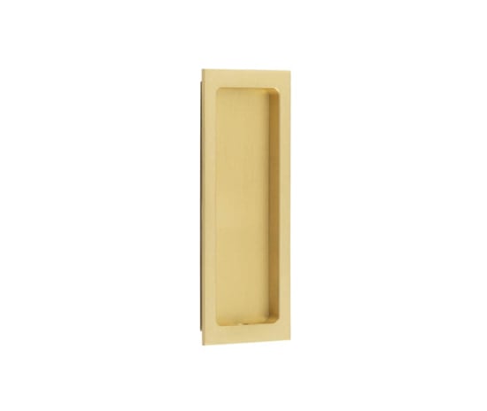 High quality image of Burlington - Rectangular Flush Pull Satin Brass Sku. BUR225SB