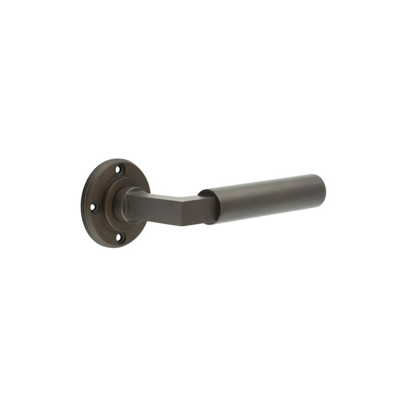 High quality image of Burlington - Westminster Door Handles No Rose Dark Bronze Sku. BUR30DB