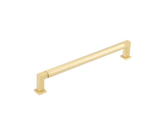 High quality image of Burlington - Westminster Round Cabinet Handles 224mm Satin Brass Sku. BUR312SB