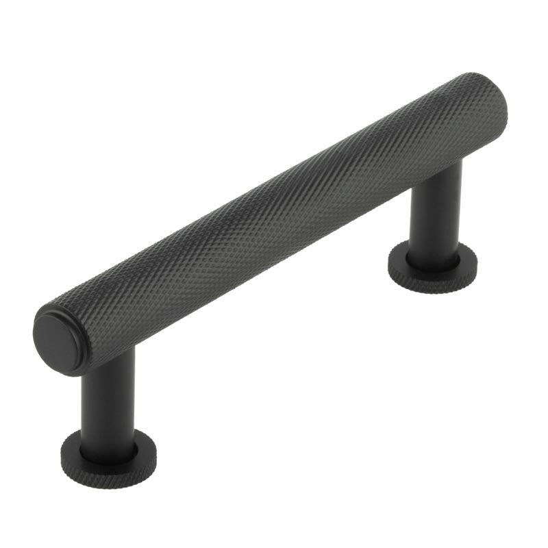 High quality image of Burlington - Piccadilly Knurled Cabinet Handles 96mm Black Sku. BUR410MB
