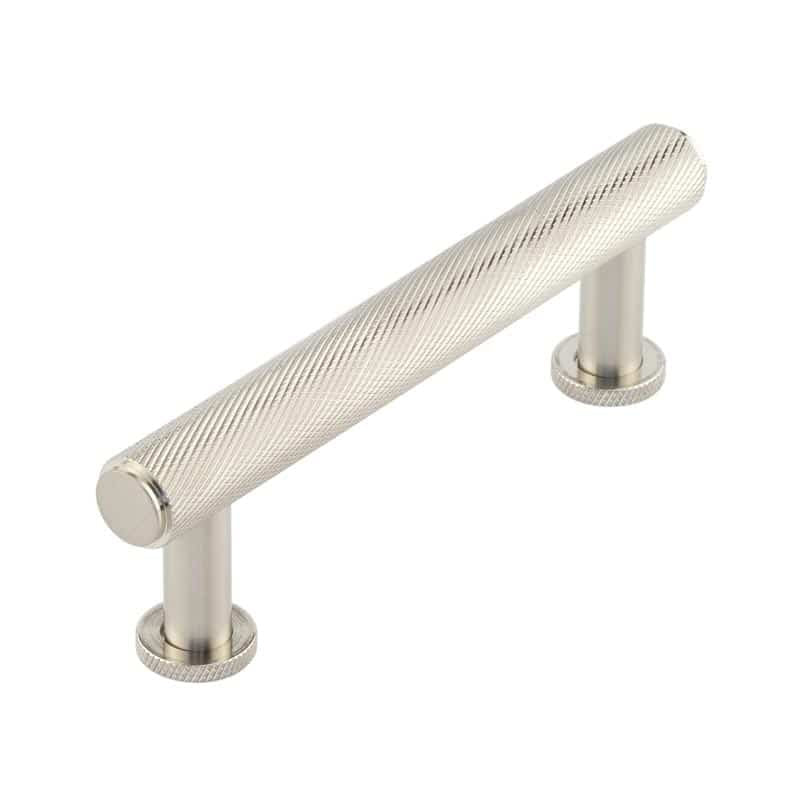 High quality image of Burlington - Piccadilly Knurled Cabinet Handles 96mm Satin Nickel Sku. BUR410SN