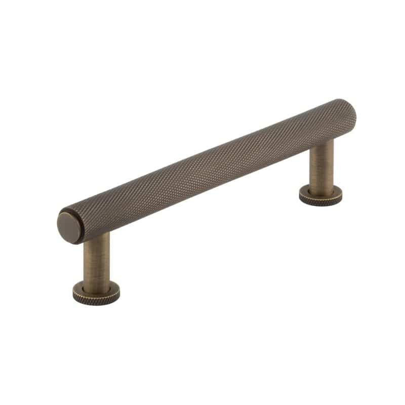 High quality image of Burlington - Piccadilly Knurled Cabinet Handles 128mm Antique Brass Sku. BUR411AB