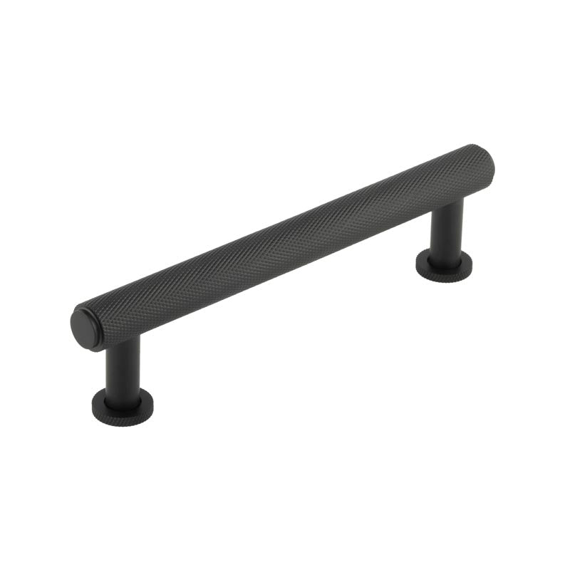 High quality image of Burlington - Piccadilly Knurled Cabinet Handles 128mm Black Sku. BUR411MB