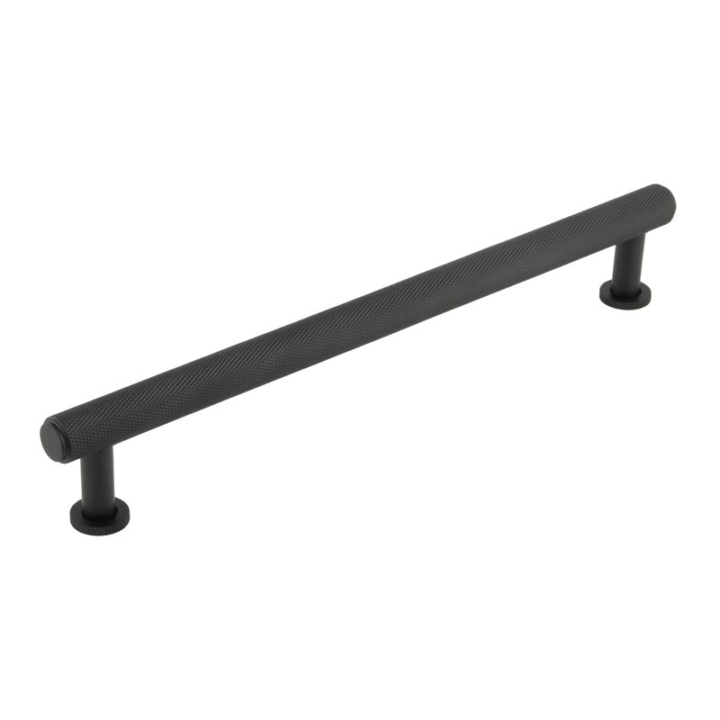 High quality image of Burlington - Piccadilly Knurled Cabinet Handles 224mm Black Sku. BUR412MB