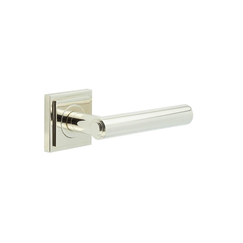 High quality image of Burlington - Richmond Door Handles Square Stepped Polished Nickel Sku. BUR45KIT163