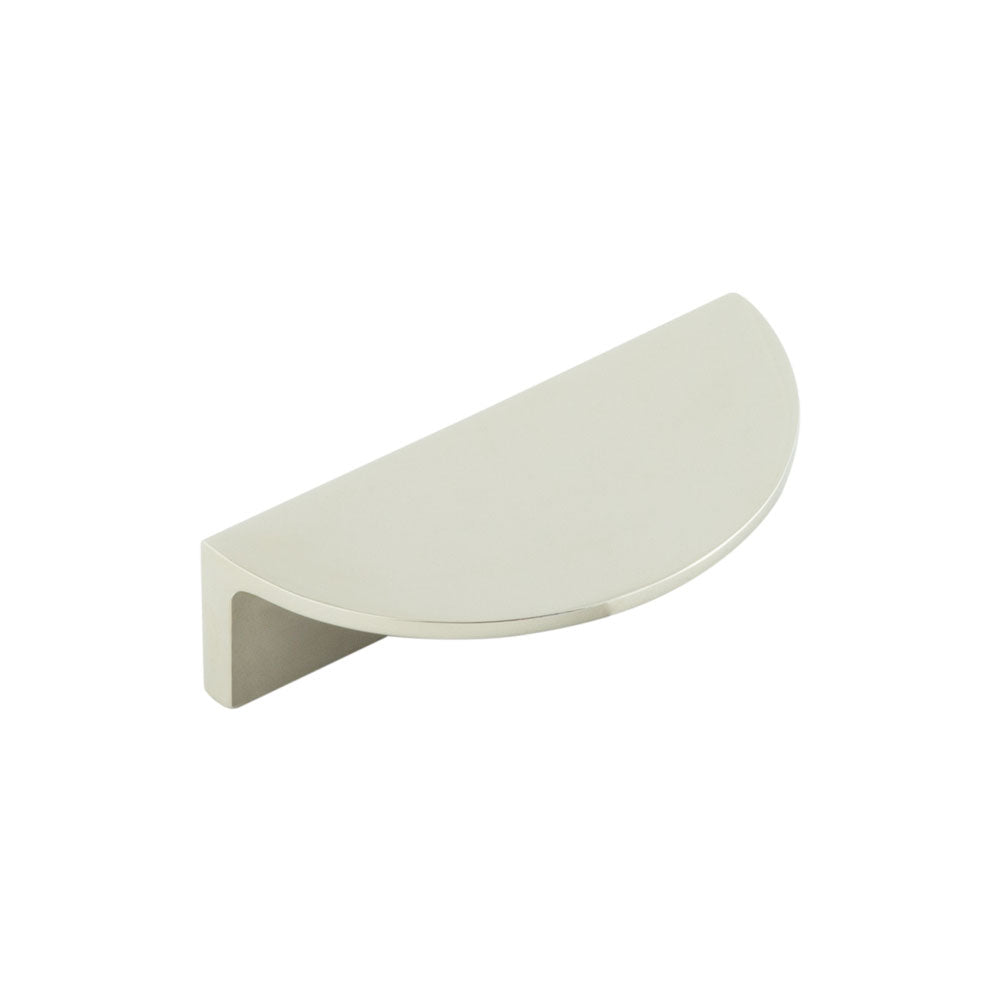 High quality image of Burlington - 80mm Polished Nickel Half Moon Cabinet Handle Sku. BUR610PN
