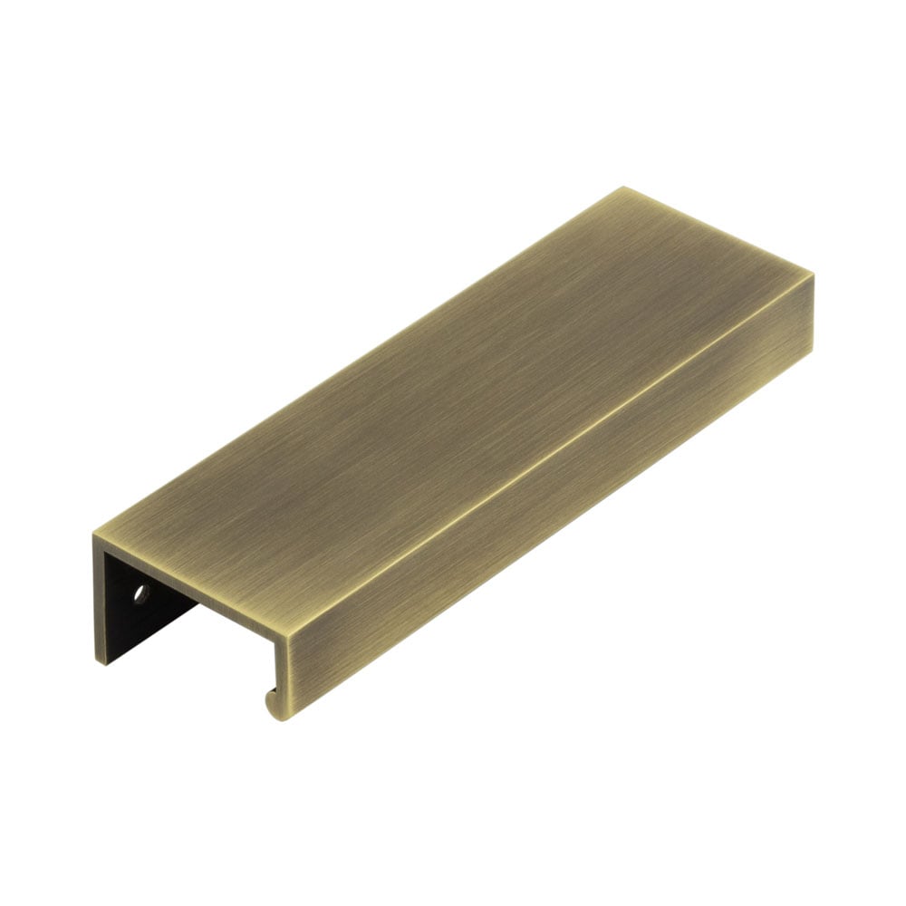 High quality image of Burlington - 150mm Antique Brass Angled Edge Pull Sku. BUR911AB