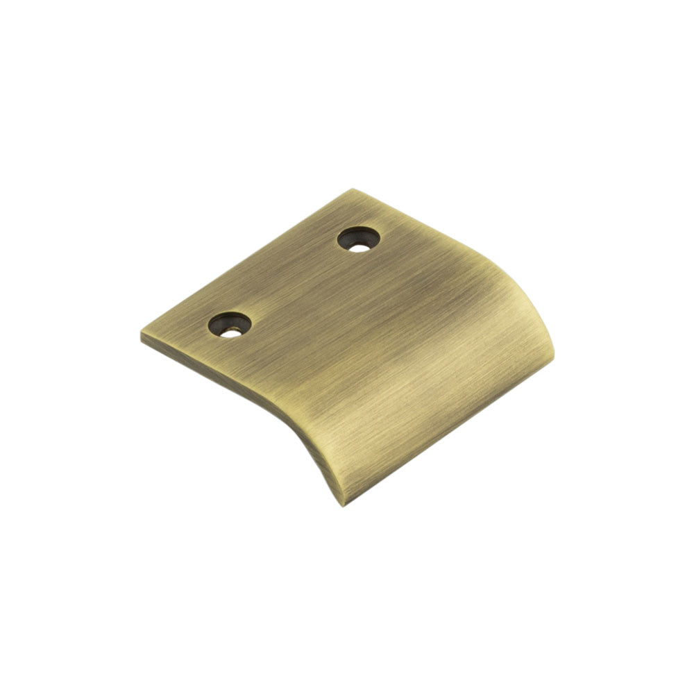 High quality image of Burlington - 50mm Antique Brass Curved Edged Pull Sku. BUR920AB