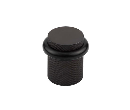 High quality image of Burlington - Knurled Floor Mounted Doorstops 40mm Dia Dark Bronze Sku. BUR964DB