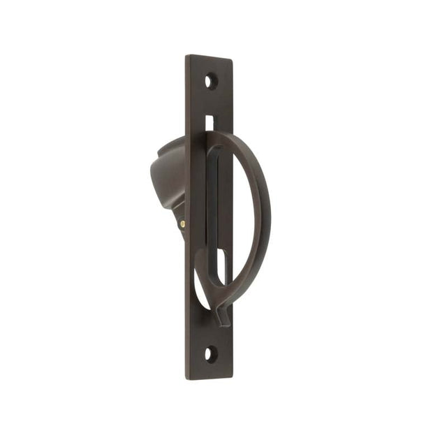 Frelan Hardware Door Furniture Dark Bronze / Door Edge Pull / Rectangular Burlington - 130x25mm DB Flush edge handle