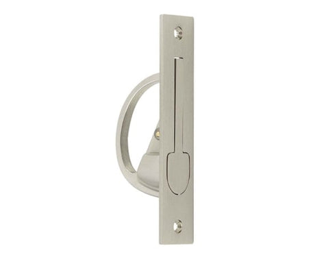 Frelan Hardware Door Furniture Satin Nickel / Door Edge Pull / Rectangular Burlington - 130x25mm SN Flush edge handle