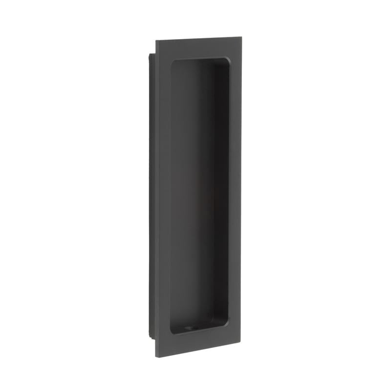 Frelan Hardware Door Furniture Black / Flush Handle / Rectangular Burlington - 150x55x3mm MB rectangular flush pull