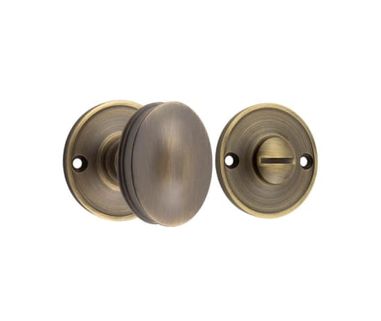 Frelan Hardware Door Furniture Antique Brass / No Burlington - 40mm AB Turn & release