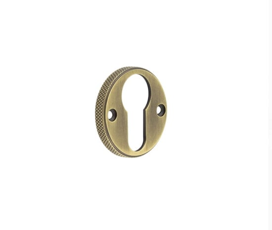 Frelan Hardware Door Furniture Antique Brass / Euro Profile Escutcheons Burlington - 40mm AB Westbourne euro escutcheon (face fix)
