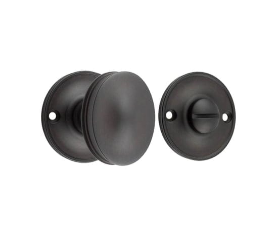 Frelan Hardware Door Furniture Dark Bronze / No Burlington - 40mm DB Turn & release