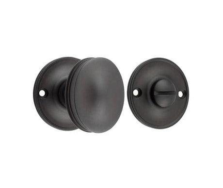 Frelan Hardware Door Furniture Dark Bronze / No Burlington - 40mm DB Turn & release