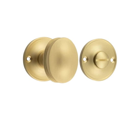 Frelan Hardware Door Furniture Satin Brass / No Burlington - 40mm SB Turn & release