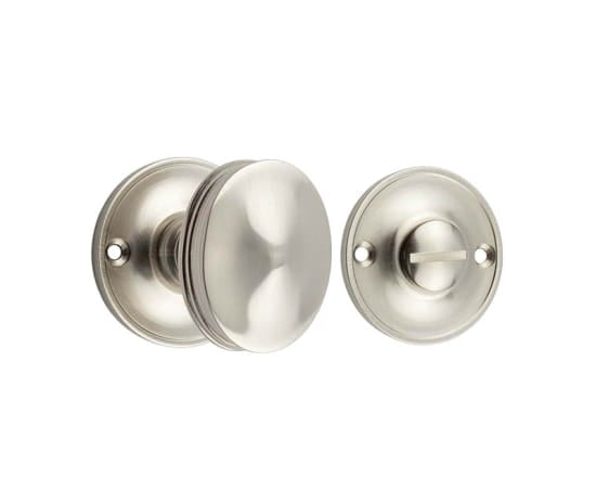 Frelan Hardware Door Furniture Satin Nickel / No Burlington - 40mm SN Turn & release
