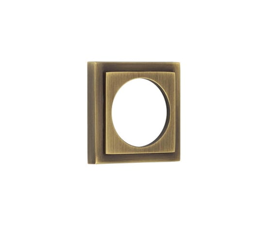 Frelan Hardware Door Furniture Antique Brass / Outer Rose Burlington - 52x52mm AB stepped square outer rose for esc