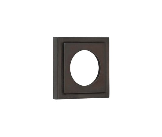 Frelan Hardware Door Furniture Dark Bronze / Outer Rose Burlington - 52x52mm DB stepped square outer rose for levers and t&r