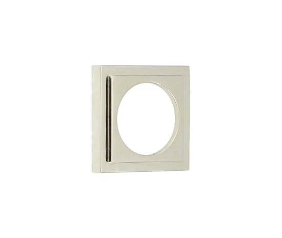 Frelan Hardware Door Furniture Polished Nickel / Outer Rose Burlington - 52x52mm PN stepped square outer rose for esc