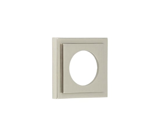 Frelan Hardware Door Furniture Satin Nickel / Outer Rose Burlington - 52x52mm SN stepped square outer rose for levers and t&r