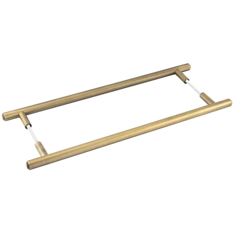 Frelan Hardware Door Furniture Antique Brass / Back to Back Fixing Pack Burlington - Belgrave AB Pull Handle 425 x 20mm B2B Fixing