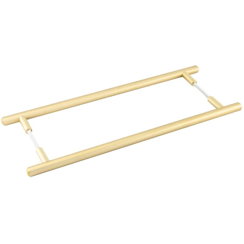 Frelan Hardware Door Furniture Satin Brass / Back to Back Fixing Pack Burlington - Belgrave SB Pull Handle 425 x 20mm B2B Fixing